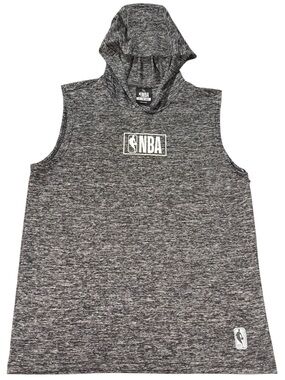 NWOT NBA Youth XL Sleeveless Hoodie Heathered Gray Athletic Tank Top Basketball